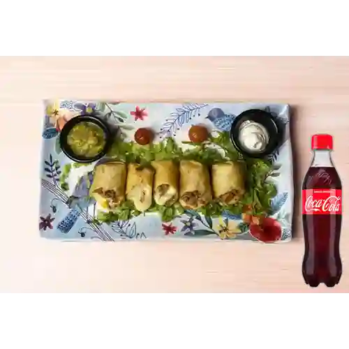 Combo Flautas de Cerdo BBQ +Cocacola Orig 400ml