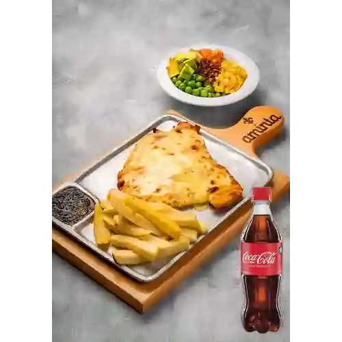 Combo Pechuga Gratinada + Coca Cola Original 600ML