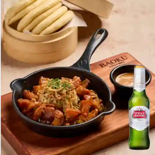 Combo Bao Ten Chicharrón + Stella Artois Bot. 330ml