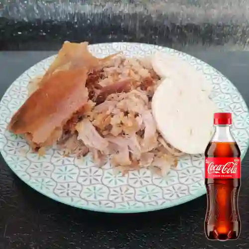 Combo Porción Lechona 500 gr +Cocacola Orig 400ml