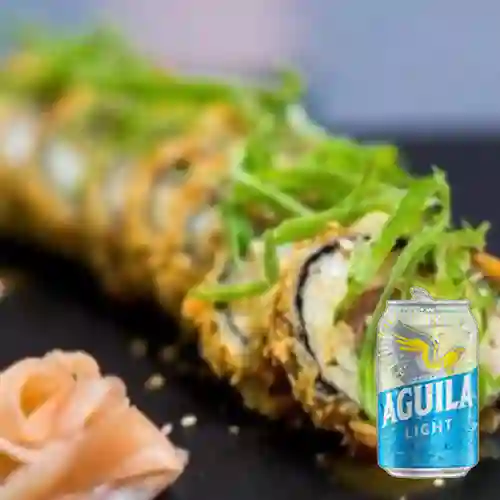 Combo Lem Salmón Skin + Cerveza Aguila Light Lta 330ml