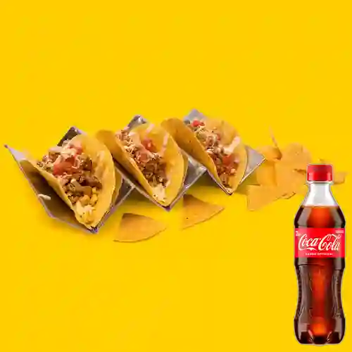 Combo Tacos Tiple + Coca Cola Original 400 ml