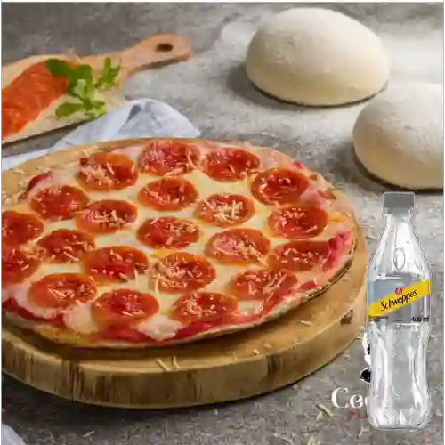 Combo PIzza Pepperoni 20 Cm + Soda Schweppes