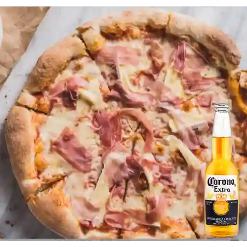 Combo Pizza Prosciutto y Brie + Corona 330 ml