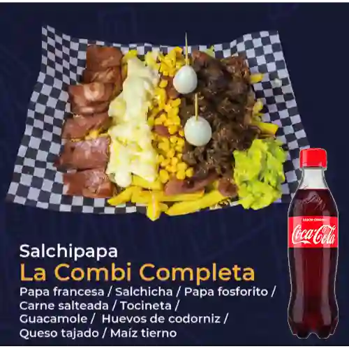 Salchipapa la Combi Completa +cocacola Org 500ml