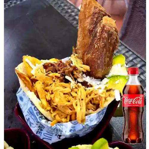 Combo Arepa Parchera + Coca Cola Original 400 ml