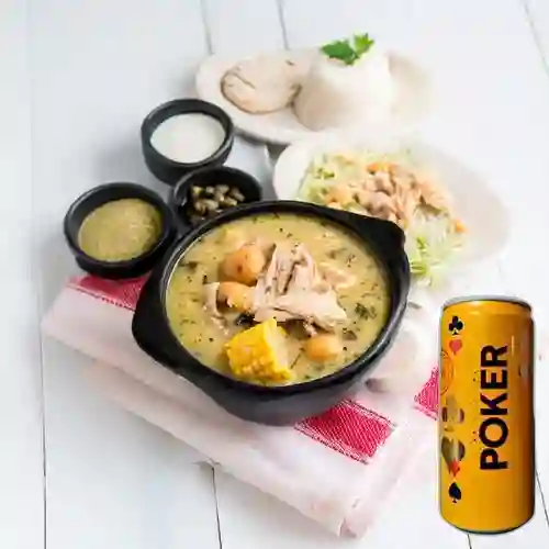 Combo Ajiaco + Cerveza Poker Lta 269ml