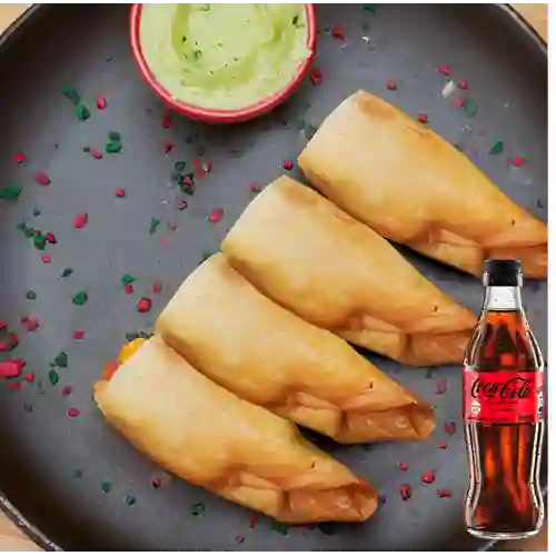 Combo Flautas De Queso + Coca Cola Sin Azúcar 300ML