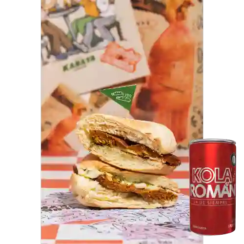 Combo Choripan Vegetariano + Kola Román Original 235ML