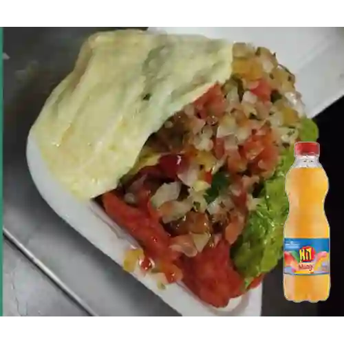 Combo Salchipapa la Mexicana + Hit Mango 500 ml