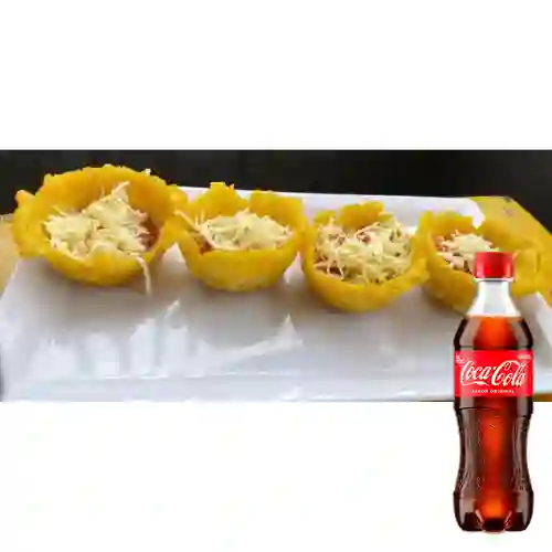 Combo Canastas de Patacon + Coca Cola Original 400 ml