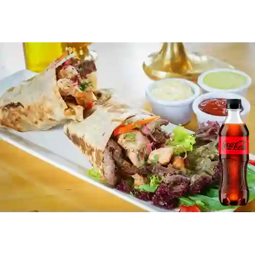 Combo Shawarma Mixto + Coca-Cola CERO 400ml