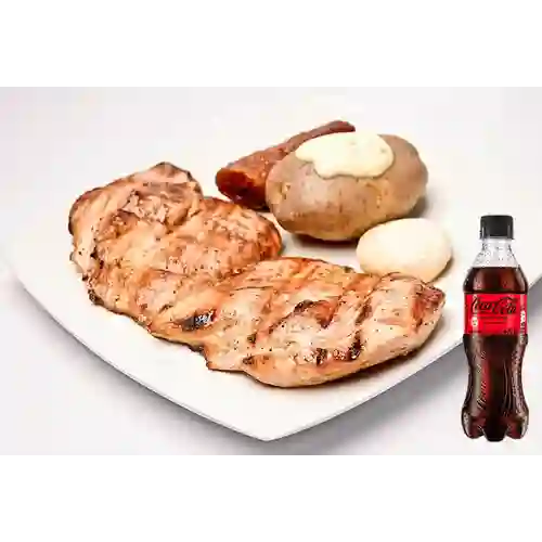 Combo Filete de Pollo + Coca Cola Sin Azúcar 400 ml
