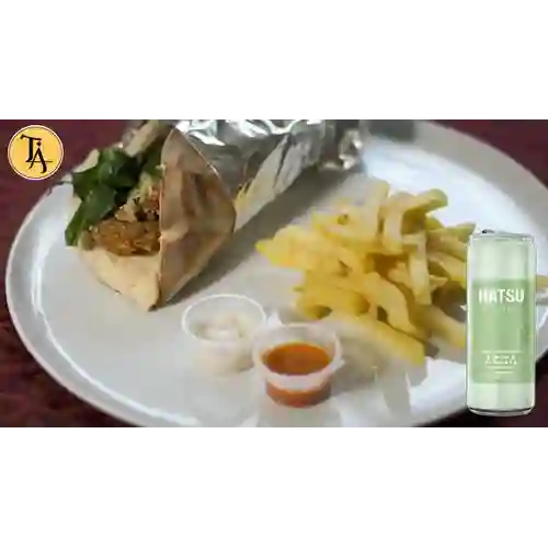 Combo Falafel + Soda Hatsu Sandía y Albahaca 269 ml