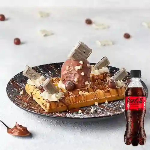 Combo Waffle Hersheys + Coca Cola Sin Azúcar 400 ml