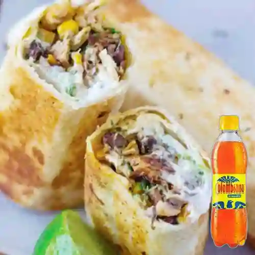 Combo Burrito Res y Tocineta + Colombiana 250 ml