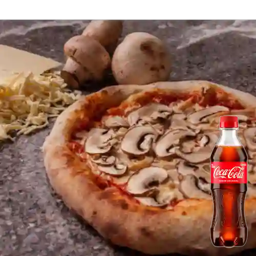 Combo Pizza Pollo E Funghi + Coca Cola Original 400 ml