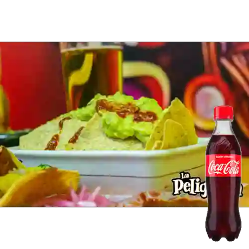 Combo Totopos c/ Guacamole +cocacola Orig 500ml