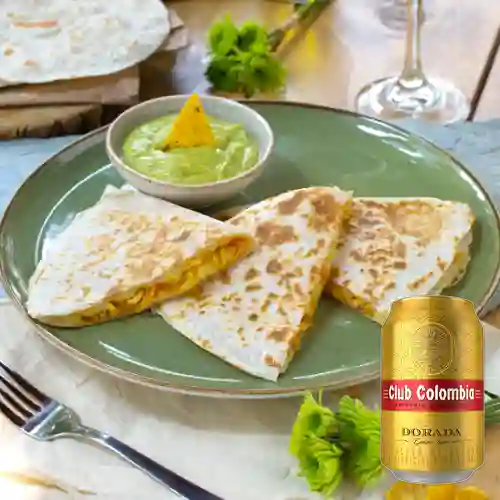 Combo Quesadillas + Club Colombia Dorada 355 ml