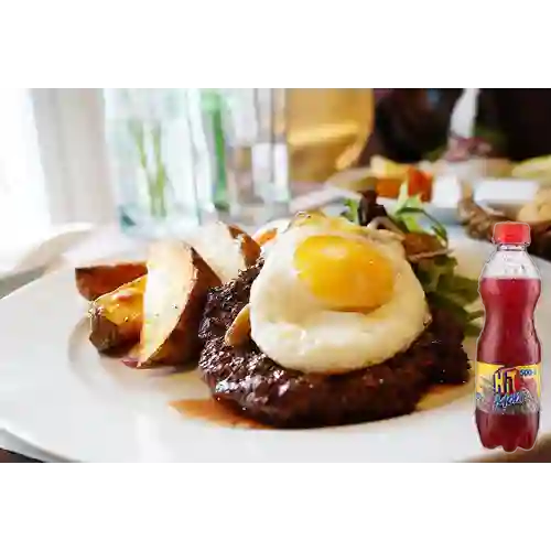 Combo Bistec a Caballo + Hit Mora 500 ml