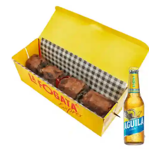 Combo Chuzo de Res + Aguila Light 350 ml
