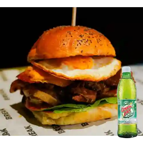 Combo Burger Break + Canada Dry Ginger Ale 300 ml
