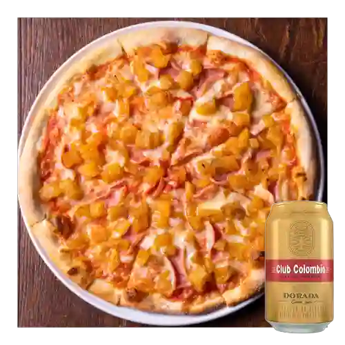 Combo Pizza Hawaiana + Club col. Dorada Lta 330ml