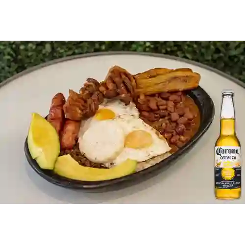 Combo Super Bandeja Paisa + Corona 355 ml