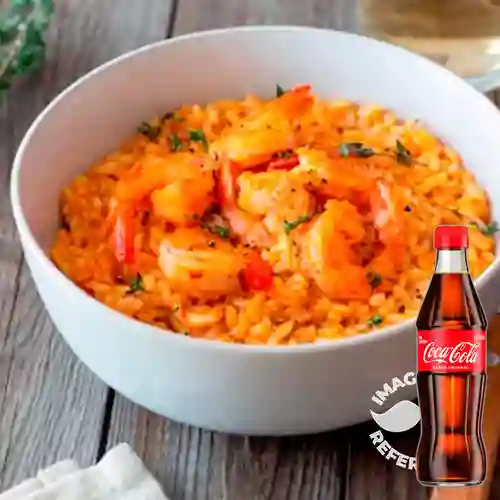 Combo Arroz con Camarones + Coca Cola Original 300ML