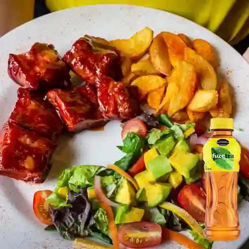 Combo Costillas Equilibrio + Fuze Tea Limón 400ML
