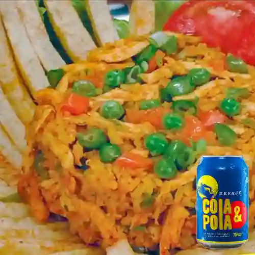 Combo Arroz con Pollo + Cola & Pola 330 ml