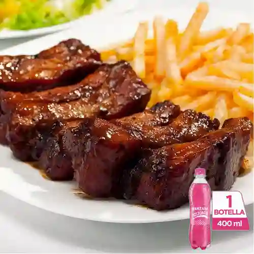 Combo Costillas Bbq + Postobón Manzana 400 ml