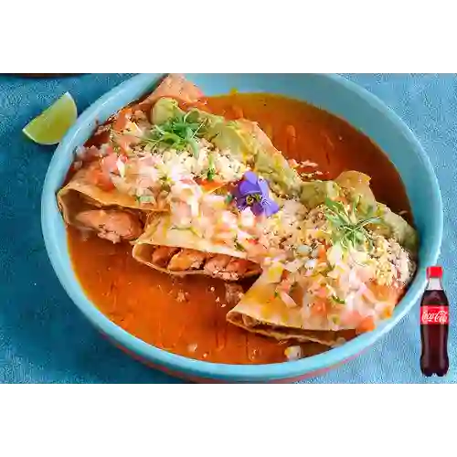 Combo Enchilada de Carnitas +Cocacola Orig 400ml