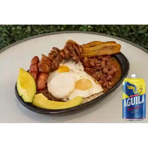 Combo Super Bandeja Paisa + Aguila 355 ml