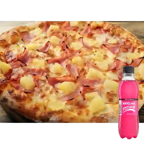 Pizza Baggio Hawaiana +Postobón Manzana S/az 400ml