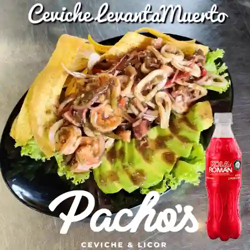 Combo Ceviche Levantamuerto + Kola Roman