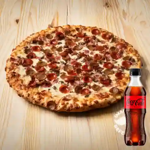 Combo Pizza Mediana Especial Makalú + Coca-Cola ZERO 400ml