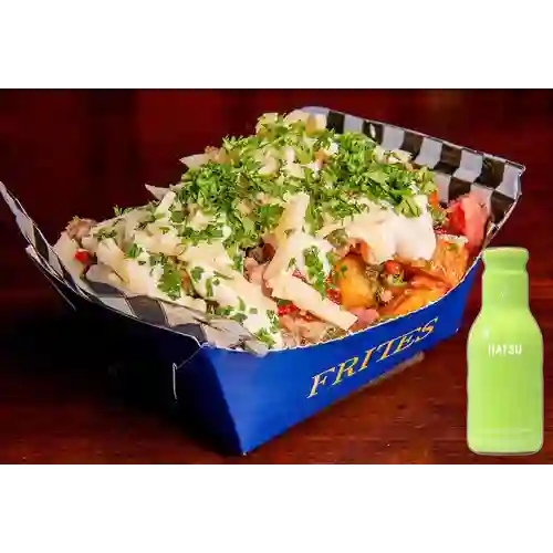 Salchipapa Gaucha Estándar Grande +Hatsu Verde 400ml