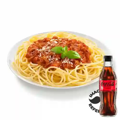 Combo Pasta Bolognesa + Coca Cola Sin Azúcar 300ML