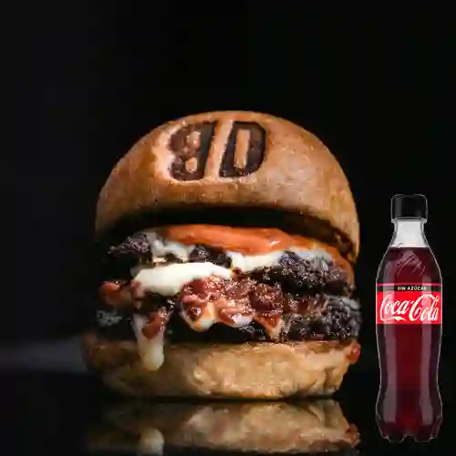 Combo Mykono - Burger Master 2023 + Coca-Cola Sin Azúcar 500 ml