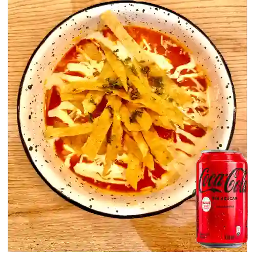 Combo Sopa de Tortilla + Coca Cola Sin Azúcar 330ML