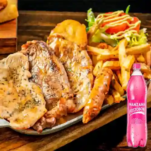 Combo Tabla Mixta 3 Carnes + Postobón Manzana 1.5 L