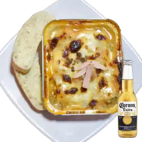 Combo Lasagna Solo Pollo + Corona 350 ml