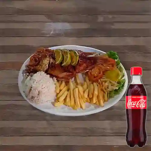 Combo Mojarra Frita + Coca-Cola Sabor Original 400 ml