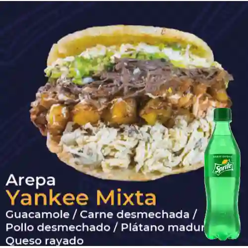Combo Arepa Yankee Mixta + Sprite 400ml