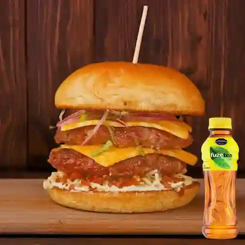 Combo Hamburguesa de la Huerta + Fuze Tea Limón 400ML