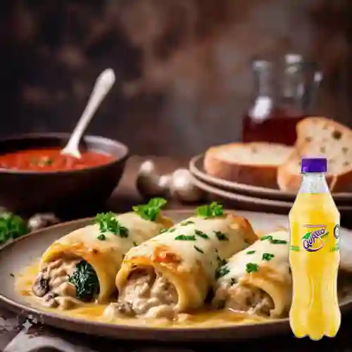 Combo Canelones de Pollo + Quatro Original 400ML