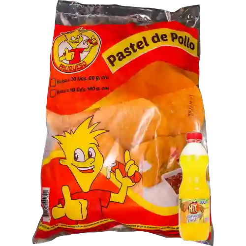 Pastel de Pollo 140G Congelado + Hit Piña Naranja 500ml