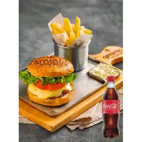 Combo Hamburguesa de Carne + Coca Cola Original 600ML