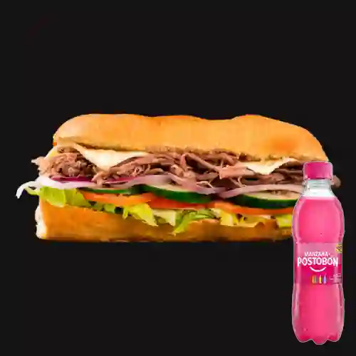 Combo Sándwich Ropa Vieja + Manzana 250 ml